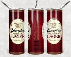 Yuengling Beer Tumbler Wrap Design - PNG Sublimation Printing Design - 20oz Tumbler Designs.