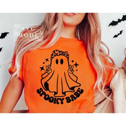 Spooky Babe SVG PNG PDF, Halloween Mom Svg, Halloween Svg, Witchy Mama Svg, Spooky Vibes Svg, Halloween Ghost Svg, Hallo