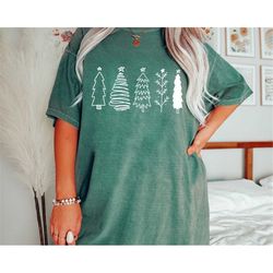Comfort Colors Christmas Trees Shirt, Christmas Shirts for Women, Christmas Tee, Christmas TShirt, Shirts For Christmas,