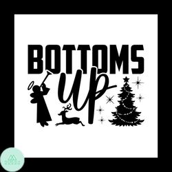 Bottoms Up Christmas Angel Svg, Christmas Svg, Bottoms Up Svg