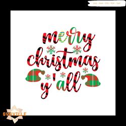 Merry Christmas Yall Santa Hat Svg, Christmas Svg, Merry Christmas Yall Svg