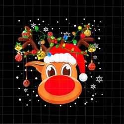 Reindeer Santa Christmas Light Png, Reindeer Xmas Png, Reindeer Christmas Png, Reindeer Santa Claus Png