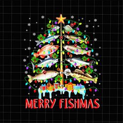 Merry Fishmas Png, Merry Fishmas Christmas Tree Png, Christmas Fishing Png, Fishing Tree Christmas Png