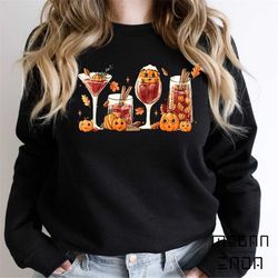 Halloween Sweatshirt, Fall Coffee Sweatshirt, Fall Sweater,Pumpkin Spice Sweatshirt,Cute Fall Sweater,Womens Fall Sweate