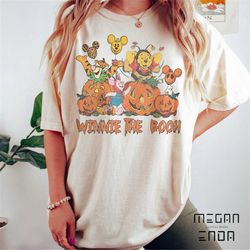 Vintage Winnie The Pooh Halloween Shirt, Comfort Colors Pooh Halloween Shirt, Pooh Retro Halloween Family, Disneyland Ha