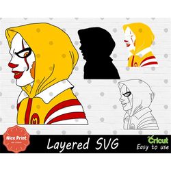 Layered SVG for Cricut - Cricut SVG Halloween - Svg Cut File - Digital Print - Easy Cut - High Quality PNG Horror Movie