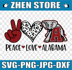 Peace Love Alabama Png, Sport Png, Football Png, Ncaa Png, Ncaa Teams Png, Alabama Football Png, Crimson Tide Png