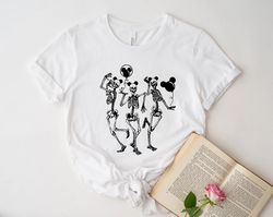 Disney Skeleton Shirt, Skeleton Mickey T-Shirt, Mickey Ballo