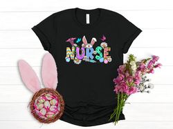 Easter Nurse shirt, easter shirt,  bunny shirt, Bunny with G