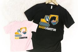 Eggs-cavator shirt, boy easter shirt, egg shirt, Toddler Eas