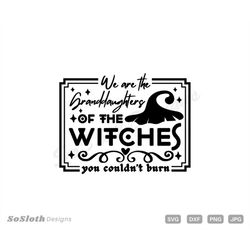 We are the Granddaughters of the Witches you couldn't Burn svg, png dxf Files, Instant DOWNLOAD for Cricut, Witch svg, M