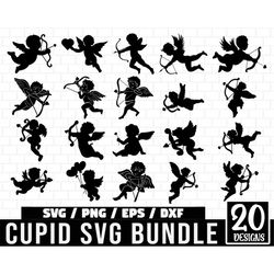 Cupid Svg Bundle, Cupid SVG, Baby Svg, Valentines Day Svg, Angel Svg, Love SVG, Cupid Vector, Cupid Silhouette, Cupid Cr
