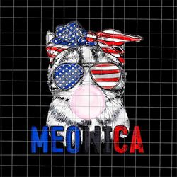 Meowica Png, Cat Messy Bun 4th Of July Png, Cat Messy Bun Flag American Png, Cat Messy Bun Png, Cat Messy Bun Patriotic