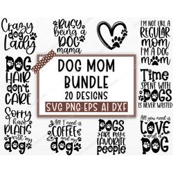 Dog Mom SVG Bundle, Dog Mom SVG, Dog Lover Svg, Fur Mom Svg, Paw SVG, Puppy Svg, Dog Sayings, Dog Clipart, svg files for
