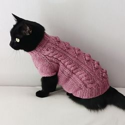 Cat sweater Knitting clothes for pets Sweater for cat Sphynx cats sweaters Dog sweaters Kitten knitwear Pets outfit