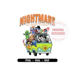 Nightmare On Main Street Halloween Costume Svg, Trick Or Treat Svg, Spooky Vibes Svg, Files For Cricut Sublimation, Png,