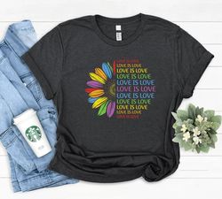 Love is Love Shirt, sunflower shirt, lgbt pride shirt, Equal