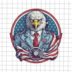 4th Of July Doctor Png, American Bald Eagle Mullet Png, America Eagle Doctor Png, Eagle Mullet Png, Patriotic Day Png, F