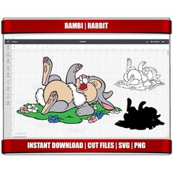 bambi svg, rabbit svg clipart png, bambi birthday party, instant download, digital printable svg, cricut cut svg, party