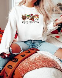 Merry woofmas, christmas dog shirt, dog sweatshirt, Christma