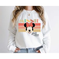 Vintage Minnie Sweatshirt/Hoodie, Retro Minnie Sweatshirt, Minnie Gift Hoodie, Disneyland Sweatshirt, Disney World Hoodi