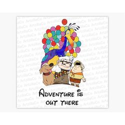 UP - Adventure is Out There - Carl Fredricksen Russell Dug Kevin House Balloons - Digital Download SVG