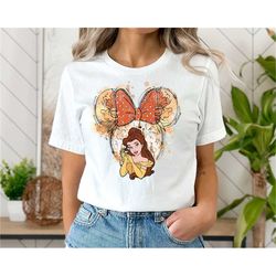 Belle Shirt, Watercolor Belle T-shirt, Beauty and Beast Belle Shirt, Cute Belle Tee.