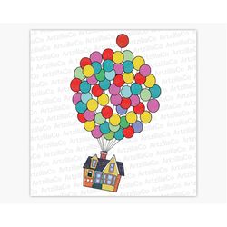 up - adventure is out there - carl fredricksen russell dug kevin house balloons - digital download svg