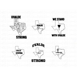 Bundle Uvalde strong svg, png dxf Files, Instant DOWNLOAD for Cricut, Uvalde Texas Strong, Pray For Texas svg, Protect o