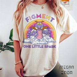 Vintage Disney Figment Comfort Color Shirt, One Little Spark Of Inspiration, Figment Est 1983 Shirt, Epcot Figment Shirt