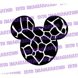 Mickey Mouse Giraffe Pattern | SVG | PNG | PDF | Digital File