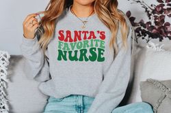 Santa Favorite Nurse, Christmas nurse tee, holiday nurse shi