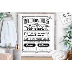 Bathroom rules svg, Bathroom SVG, Bath SVG, Rules SVG, Farmhouse Svg, Rustic Sign Svg, Country Svg, Vinyl Designs