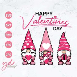 Valentine's Gnomes Svg | Happy Valentines Day | Be mine Svg | Gnomes Love Svg | Love Svg | Cute Gnome with Flowers Gift