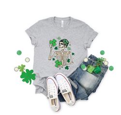 St. Patricks skeleton shirt, St Pattys Skeleton, Dancing Ske