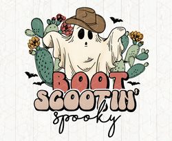 Boot Scootin, Halloween PNG, Spooky PNG, Western Halloween png, Western ghost png, Cowboy Halloween
