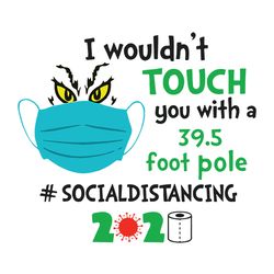 I Wouldn't Touch You With A 39.5 Foot Pole Grinch Svg, Funny 2020 Svg, Quarantine Christmas Svg 2020, Christmas Svg, Chr