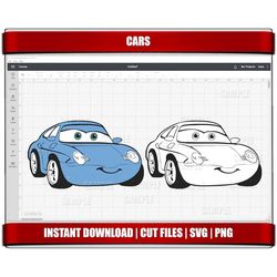 sally svg, cars svg png clipart, lighting mcqueen instant download, for cricut silhouette cut files, digital printable c
