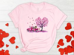valentine truck shirt, tree with hearts, loads of love, gnom
