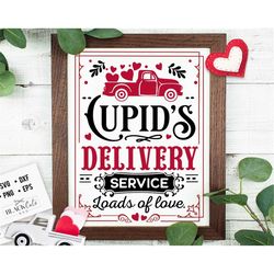 Cupid's Delivery Co svg, Cupid's Delivery svg, Love truck svg, Farmhouse Valentine svg