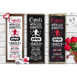 Cupid's Bed and Breakfast SVG, Farmhouse Valentine svg, Valentine's day porch sign svg, Cupid's Farmhouse  SVG, Cupid sv