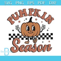 Vintage Cute Pumpkin Season SVG Graphic Design File