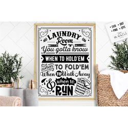 Laundry room you gotta know svg,  laundry room svg, laundry svg,  laundry poster svg, bathroom svg, vintage poster svg,