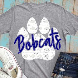 Bobcats svg, paw svg, Bobcats grunge paw, grunge svg, digital Download, shorts and lemons, bobcats, shortsandlemons, cut