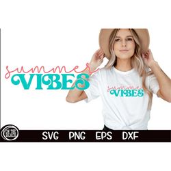 Summer Vibes SVG Cricut Instant Download Design Vacation Retro Summer Image Vector Cameo Silhouette Cutting Cut File PNG