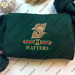 NCAA Stetson Hatters Gucc.i Embroidered Crewneck, NCAA Football Team Embroidery, NCAA Embroidered Hoodie