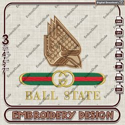 NCAA Ball State Cardinals Gucci Embroidery Design, NCAA Embroidery Files, Ball State Machine Embroidery. Digital Files
