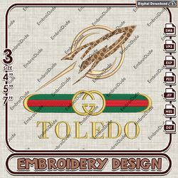 NCAA Toledo Rockets Gucci Embroidery Design, NCAA Embroidery Files, NCAA Toledo RocketsMachine Embroidery. Digital Files