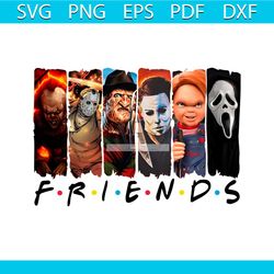Halloween Friends Horror Characters PNG Silhouette File