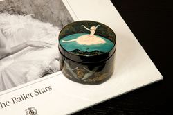 Ballerina lacquer box hand-painted ballet Swan Lake miniature art